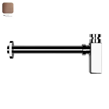 Сифон Gessi Rettangolo, Copper Bruched PVD (01410708) - Фото №1