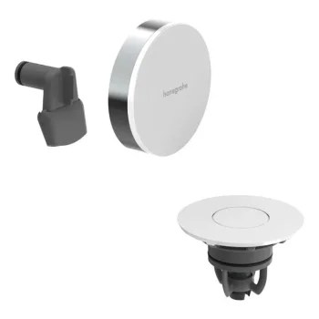 Зовнішня частина Hansgrohe Exafill II до сифона на ванну з наповненням, Chrome/White Gloss (58119000)