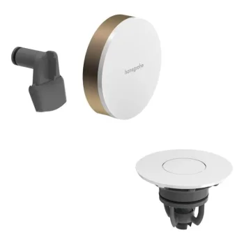 Зовнішня частина Hansgrohe Exafill II до сифона на ванну з наповненням, Brushed Bronze/White Gloss (58119140)