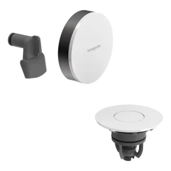 Зовнішня частина Hansgrohe Exafill II до сифона на ванну з наповненням, Brushed Black Chrome/White Gloss (58119340)