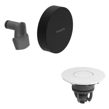 Зовнішня частина Hansgrohe Exafill II до сифона на ванну з наповненням, Matt Black/White Gloss (58119670)