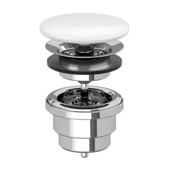 Донный клапан с керамической крышкой Villeroy & Boch, Stone White (680800RW)