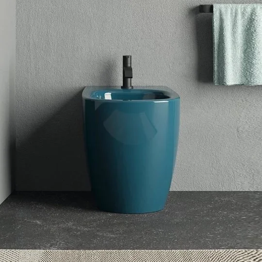 Биде напольное Nic Design Ovvio 37,4х53х42 см, Amazzonia глянец (004432077) - Фото 2