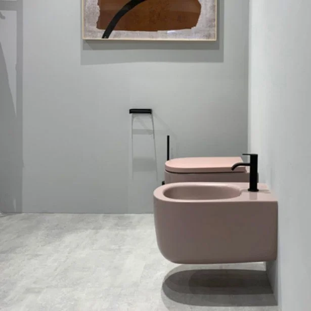 Біде підвісне Nic Design Ovvio 37,4х53х28,5 см, Cipria матовий (004434060) - Фото 2