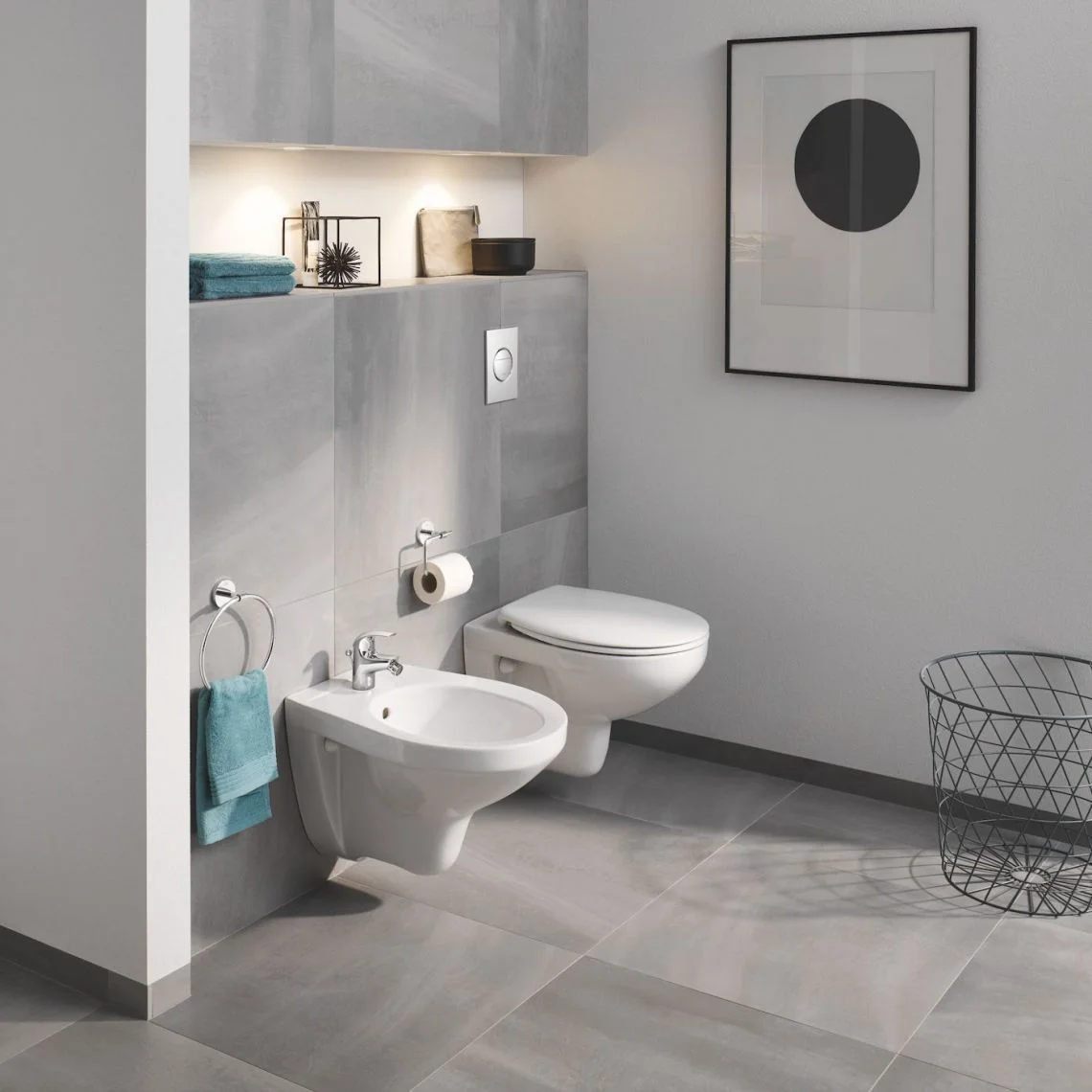 Біде підвісне Grohe Bau Ceramic, альпийский белый (39433000) - Фото 2