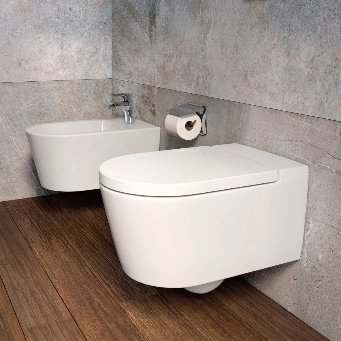 Подвесное биде Roca Inspira Round 560x370 mm, белый (A357525000) - Фото 2