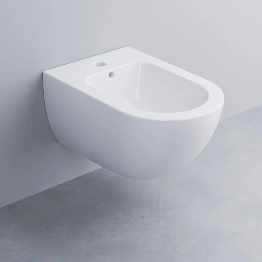 Биде подвесное укороченное Cielo Enjoy, 35х48х26.5, Gloss White (EJBSR) - Фото 2