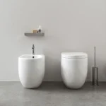 Биде напольное Nic Design Ovvio 37,4х53х42 см, Polvere матовый (004432057) - Фото 2