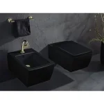 Биде подвесное Villeroy & Boch Memento 2.0 Ebony Ceramic Plus, черный (443300S5) - Фото 2
