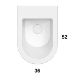 Біде підвісне Globo Forty 3, 52х36 см, Bianco (FOS10BI) - Фото 2