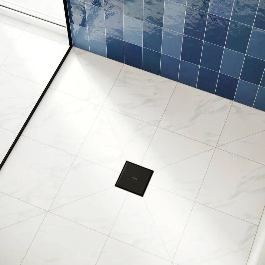 Душевой трап Hansgrohe точечный RainDrain Point 150x150х27 мм d40, Matt Black (56249670) - Фото 2