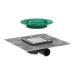 Точечный трап Hansgrohe RainDrain Spot 150x150х68 мм 50 Brushed Stainless Steel (56055800) - Фото 1