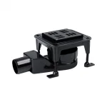 Душевой трап Waterway SpotX черный с черной решеткой 100х100 мм (WSX100001N12) - Фото 1