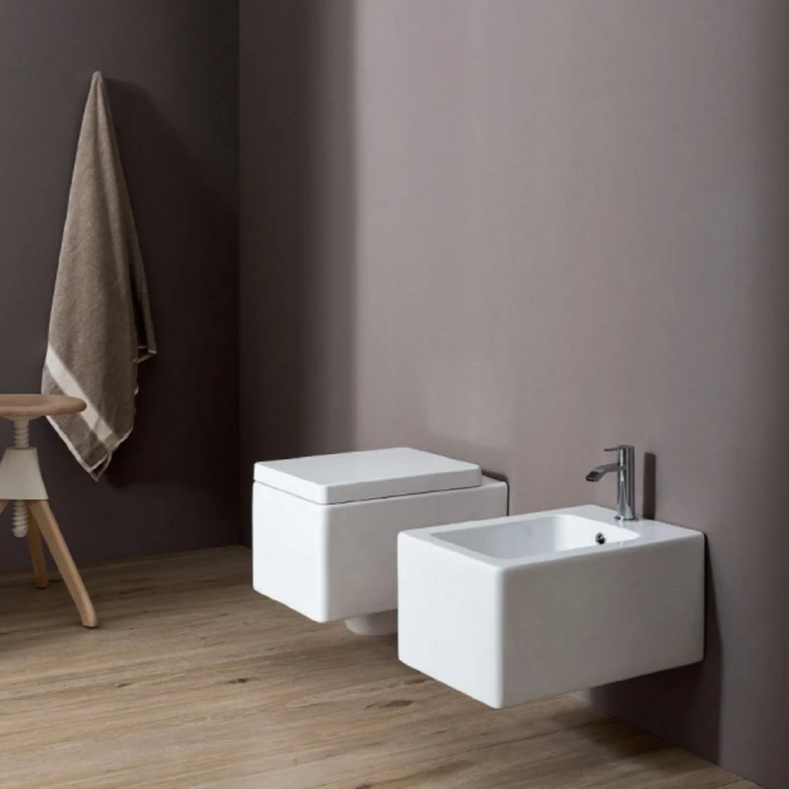 Унитаз подвесной Nic Design Cool 34х52х26 см, черный глянец (003242008) - Фото 2