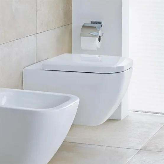 Унітаз підвісний з кришкою Duravit Happy D.2, Rimless (2222090000 0064590000) - Фото 2