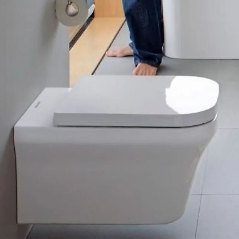 Унітаз підвісний Duravit P3 Comforts Rimless з кришкою, білий (2561090000/0020390000) - Фото 2