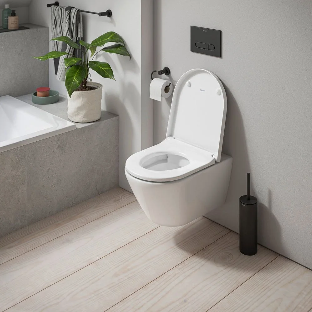 Унитаз подвесной Duravit D-Code Rimless с крышкой, белый (29030900212_0028490021) - Фото 3