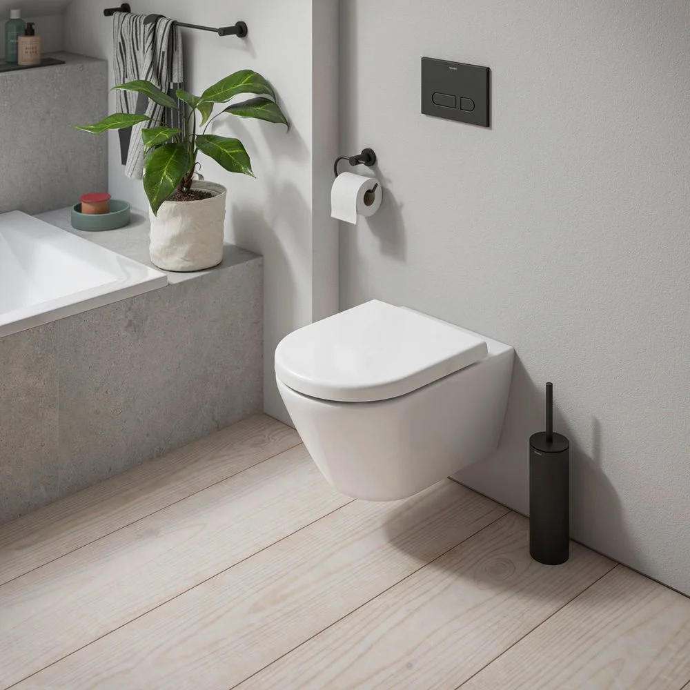 Унитаз подвесной Duravit D-Code Rimless с крышкой, белый (29030900212_0028490021) - Фото 2