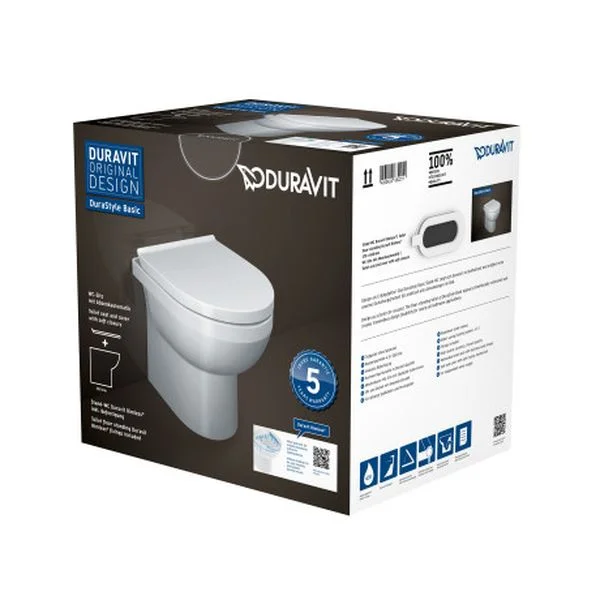 Унітаз підлоговий з кришкою Duravit DuraStyle Basic Rimless, білий (41840900A1) - Фото 2
