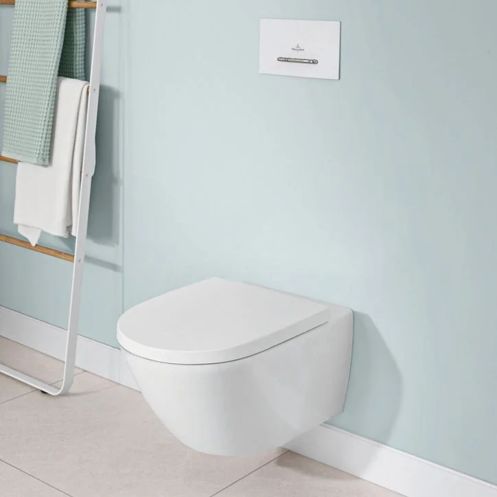 Унитаз с крышкой Villeroy&Boch Subway 3.0 37x56 см, CeramicPlus, белый матовый (4670T0RW_8M42S1RW) - Фото 2