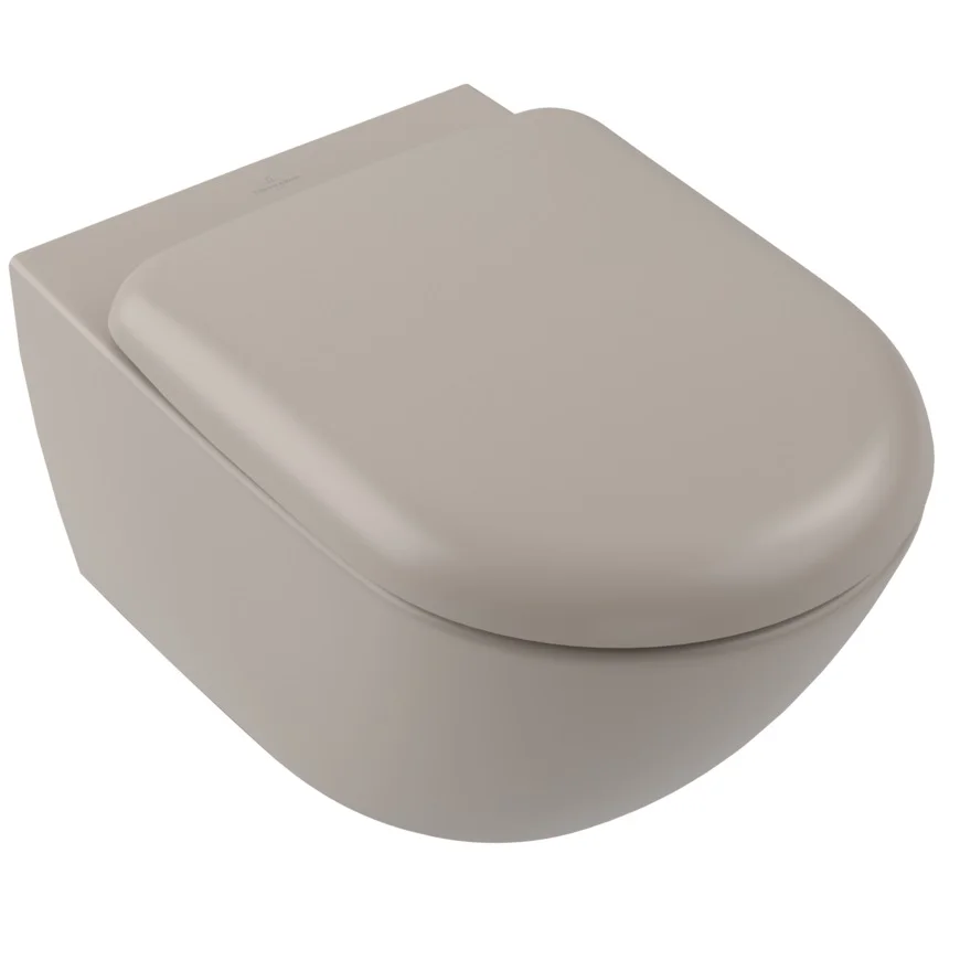 Унитаз подвесной Villeroy&Boch Antao, 37х56 см, Ceramic Plus, Almond (4674T0AM) - Фото 2