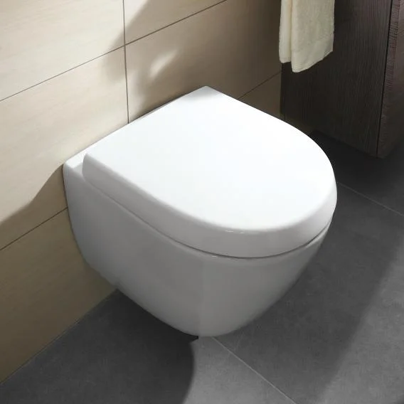 Унитаз подвесной с крышкой Villeroy&Boch Subway, DirectFlush, укороченный (5606R001/9M69S101) - Фото 2