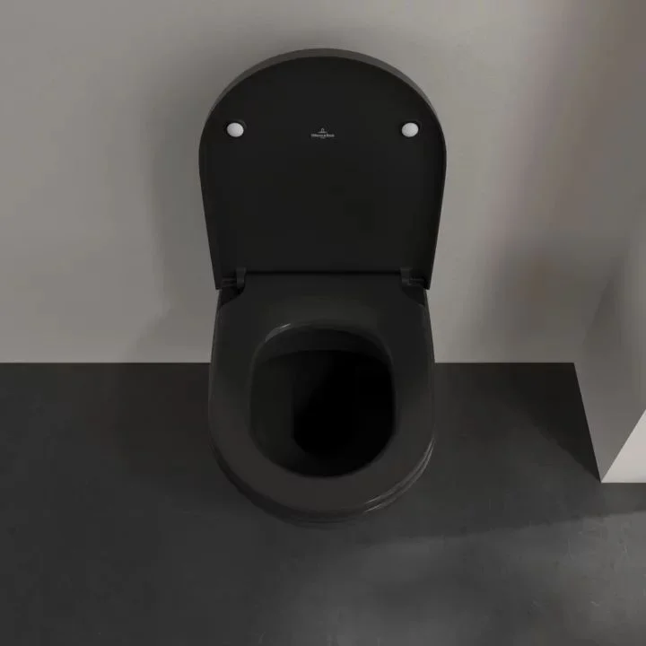 Унитаз подвесной с крышкой Villeroy & Boch Subway 2.0 CeramicPlus, Ebony (5614R0S5/8M42S1S5) - Фото 3