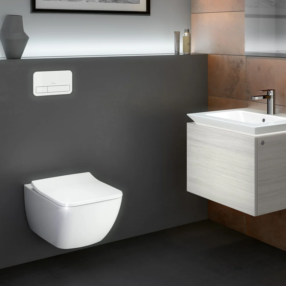 Унитаз подвесной Villeroy & Boch Legato Rimless с крышкой soft close (5663RS01) - Фото 3