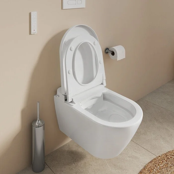 Унитаз-биде подвесной Duravit SensoWash D-Neo 378х575 мм с крышкой soft-close, белый (654000012004300) - Фото 2