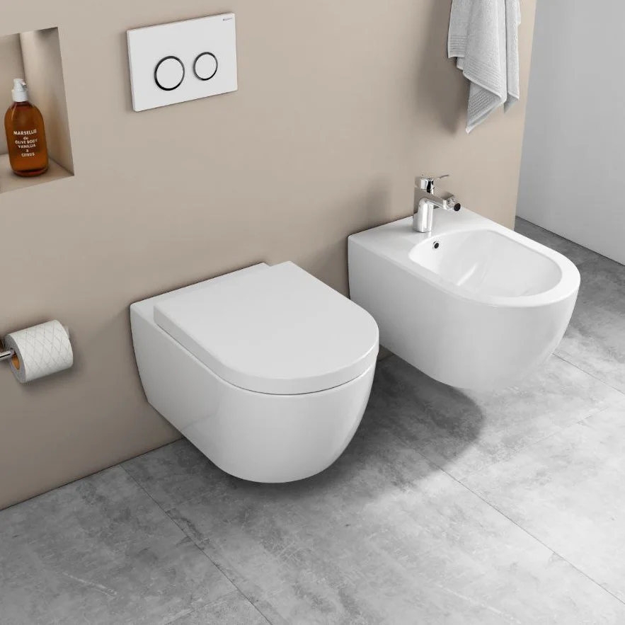 Унітаз підвісний безободковий Quarter Bath Deep, білий (70DE03054.00.1.3.01) - Фото 3