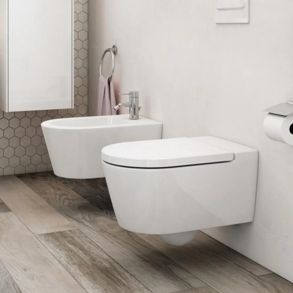 Унітаз підвісний Roca Inspira Square Rimless 56х37, білий (A346527620) - Фото 2