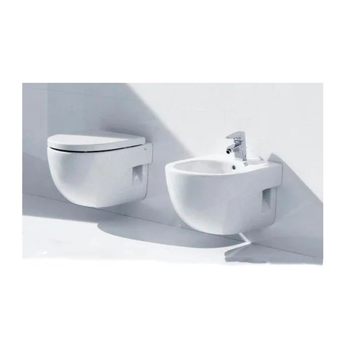 Унитаз подвесной Roca Meridian-N Compacto с крышкой  soft close 48х36 (A34H248000) - Фото 2
