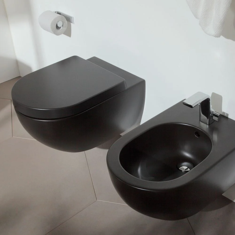 Унитаз подвесной Flaminia APP 54x36xh27 cм с системой Goclean, Carbone matt (AP118G) - Фото 2