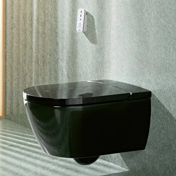 Унитаз-биде подвесной Villeroy & Boch ViClean, черный (V0E100S0) - Фото 2