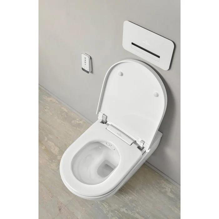 Унитаз-биде подвесной Villeroy & Boch ViClean 385x400x595 mm, White Alpin CeramicPlus (V0E200R1) - Фото 2