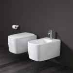 Унитаз подвесной Nic Design Semplice 55х37 см безободковый, cemento matt (003699047) - Фото 2
