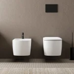 Унитаз подвесной Nic Design Semplice 55х37 см безободковый, с крышкой, Basalto (003699049_005706049) - Фото 3