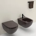Унитаз подвесной Nic Design Pin 55х37, Basalto матовый (003709049) - Фото 2
