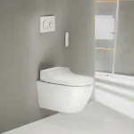 Унитаз-биде подвесной Geberit AquaClean Tuma Comfort, белый/KeraTect, декор. панель - нерж.сталь матовая (146.290.FW.1) - Фото 3