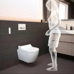 Унитаз-биде подвесной Geberit AquaClean Tuma Comfort, нержавеющая матовая сталь/белый (146.294.FW.1) - Фото 3