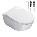 Унітаз підвісний безободковий Catalano Sfera + кришка Basic Soft-Close + комплект прихованого кріплення, білий (1VSF54R00_0551300001_9056060000) - Фото 1