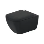 Унитаз безободковый Duravit Happy D.2 Rimless, черный матовый (2222098900) - Фото 1