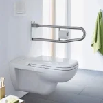 Унитаз подвесной Duravit D-code для инвалидов 36х70см, вертикальный смыв, белый (22280900002) - Фото 2