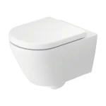 Унитаз подвесной Duravit D-Code Rimless с крышкой, белый (29030900212_0028490021) - Фото 1