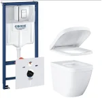 Підвісний унітаз із системою інсталяції Grohe EuroCeramic, білий (39328CB0) - Фото 2