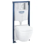 Підвісний унітаз із системою інсталяції Grohe EuroCeramic, білий (39328CB0) - Фото 1