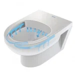 Унитаз подвесной с крышкой Duravit D-Code Rimless 565x400х450 мм, белый (45700900A1) - Фото 2