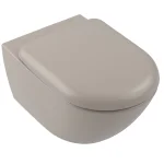Унитаз подвесной Villeroy&Boch Antao, 37х56 см, Ceramic Plus, Almond (4674T0AM) - Фото 2