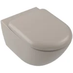Унитаз подвесной с крышкой Villeroy&Boch Antao, Ceramic Plus, Almond (4674T0AM/8M67S1AM) - Фото 1