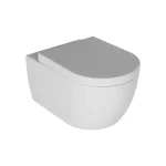 Унитаз подвесной безободковый с крышкой Quarter Bath Deep, белый (70DE03054.00.1.3.01/30SCD.01.02.03.) - Фото 1